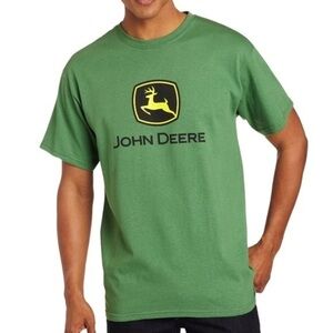 John Deere Trademark Green Logo Crew Short NWT Large 6979